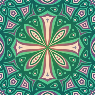 etnik çiçek seamless modeli