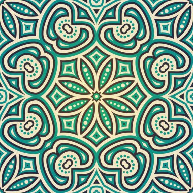 etnik çiçek seamless modeli