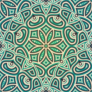 etnik çiçek seamless modeli