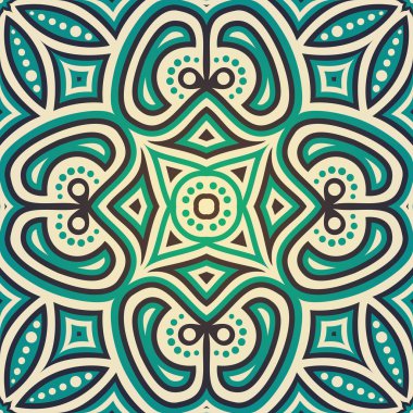 etnik çiçek seamless modeli