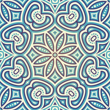 etnik çiçek seamless modeli