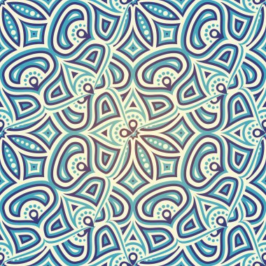 etnik çiçek seamless modeli