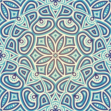 etnik çiçek seamless modeli