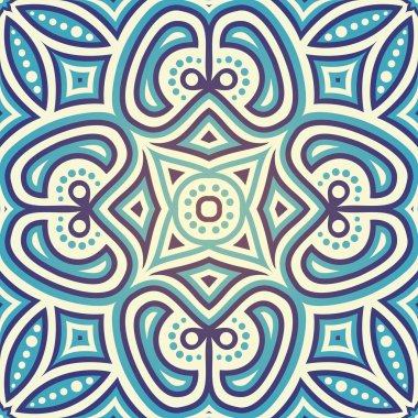 etnik çiçek seamless modeli