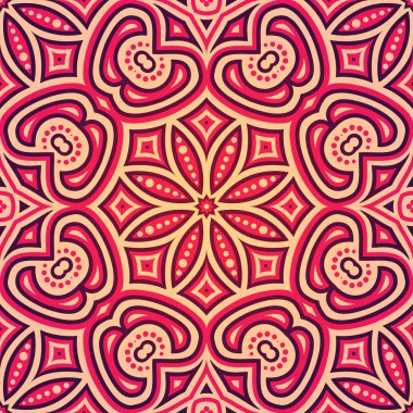 etnik çiçek seamless modeli