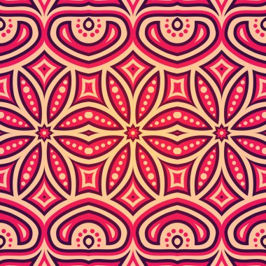 etnik çiçek seamless modeli