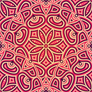 etnik çiçek seamless modeli