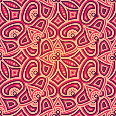 etnik çiçek seamless modeli