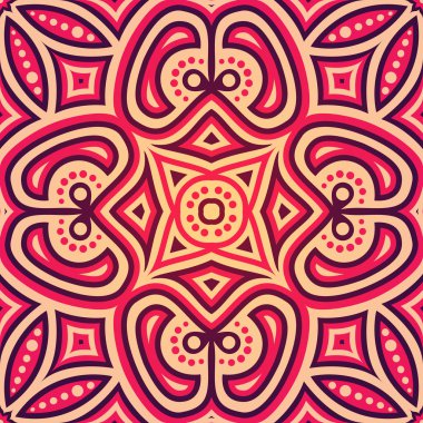 etnik çiçek seamless modeli