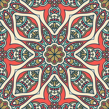 etnik çiçek seamless modeli