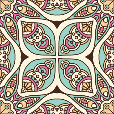 etnik çiçek seamless modeli