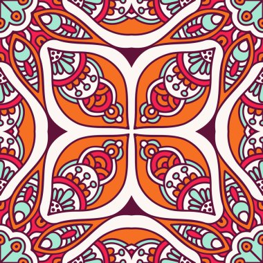 etnik çiçek seamless modeli