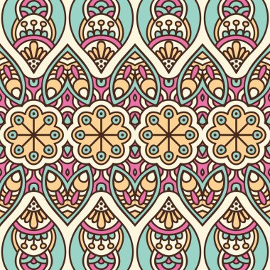 etnik çiçek seamless modeli