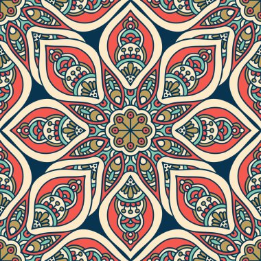 etnik çiçek seamless modeli