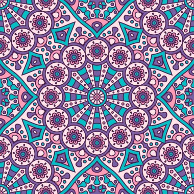 etnik çiçek seamless modeli