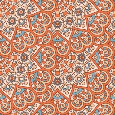 etnik çiçek seamless modeli