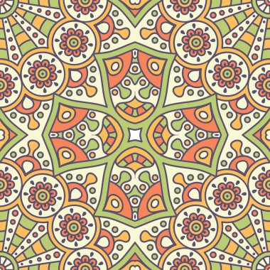 etnik çiçek seamless modeli