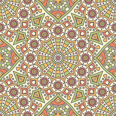 etnik çiçek seamless modeli