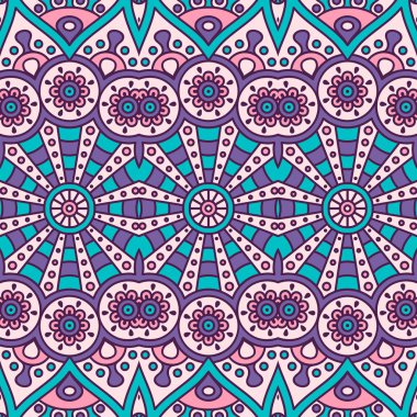 etnik çiçek seamless modeli