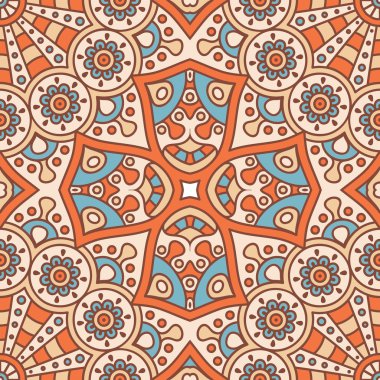 etnik çiçek seamless modeli