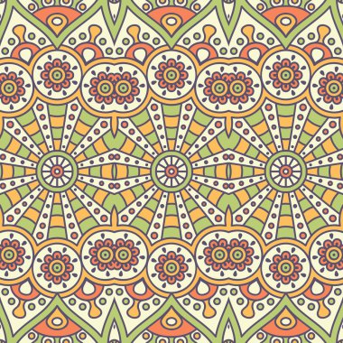 etnik çiçek seamless modeli