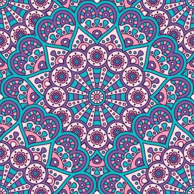 etnik çiçek seamless modeli