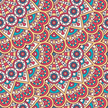 etnik çiçek seamless modeli