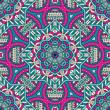 etnik çiçek seamless modeli