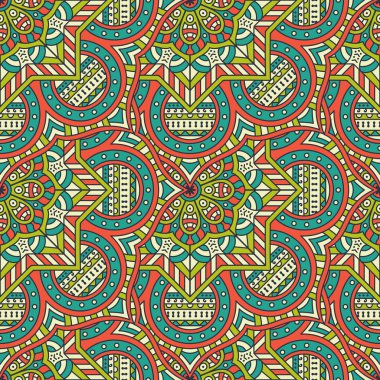 etnik çiçek seamless modeli