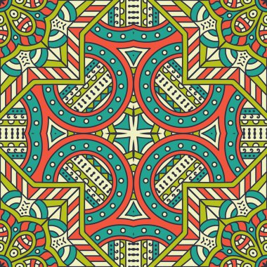 etnik çiçek seamless modeli