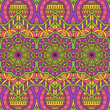 etnik çiçek seamless modeli