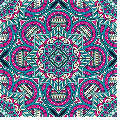 etnik çiçek seamless modeli