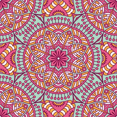 etnik çiçek seamless modeli