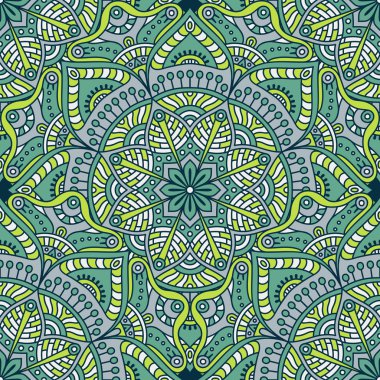 etnik çiçek seamless modeli