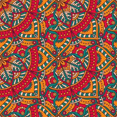 etnik çiçek seamless modeli