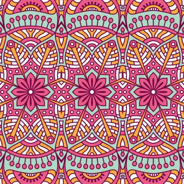 etnik çiçek seamless modeli