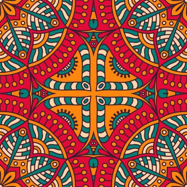 etnik çiçek seamless modeli