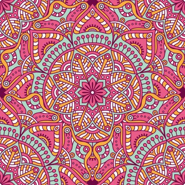 etnik çiçek seamless modeli