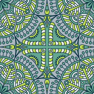 etnik çiçek seamless modeli