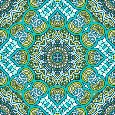 etnik çiçek seamless modeli