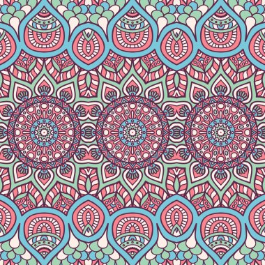 etnik çiçek seamless modeli