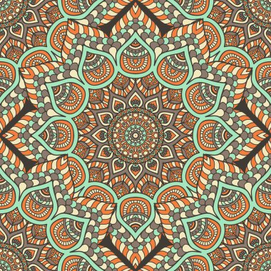 etnik çiçek seamless modeli