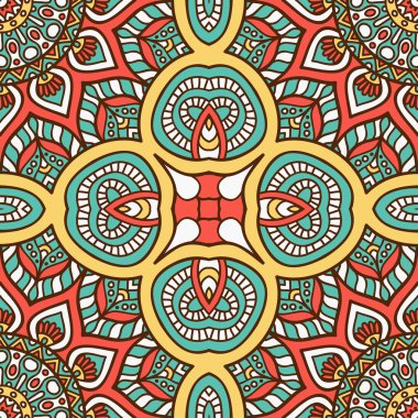 etnik çiçek seamless modeli