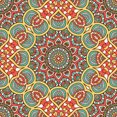 etnik çiçek seamless modeli