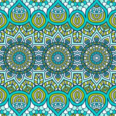 etnik çiçek seamless modeli