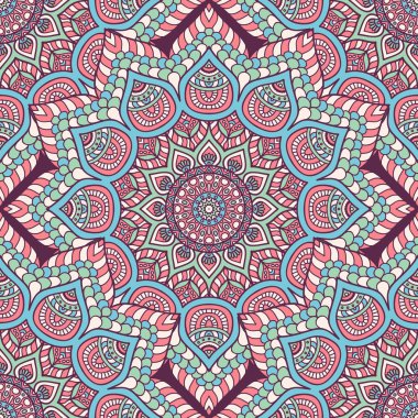 etnik çiçek seamless modeli