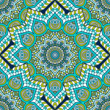 etnik çiçek seamless modeli