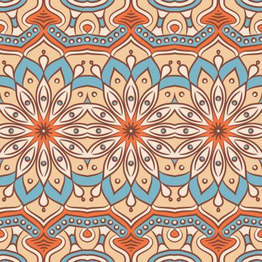 etnik çiçek seamless modeli