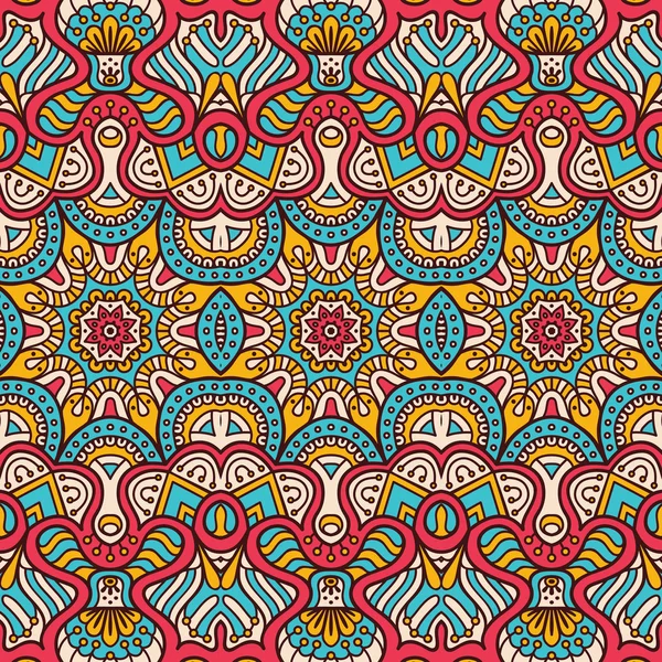 Ethnic floral seamless pattern — Stock Vector