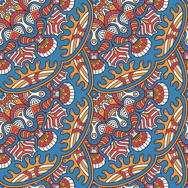 etnik çiçek seamless modeli